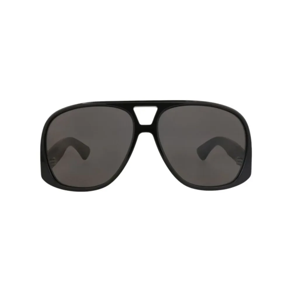 Saint Laurent Aviator-Frame Recycled Acetate Sunglasses Black Womens